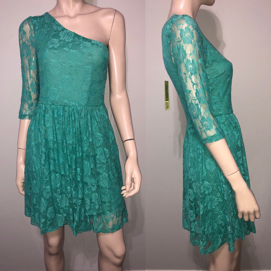 Gianni Bini Lace One Shoulder Prudence Dress S